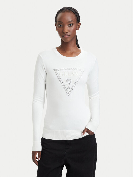 Guess Pulover W6YR28 Z0976 Crem Regular Fit