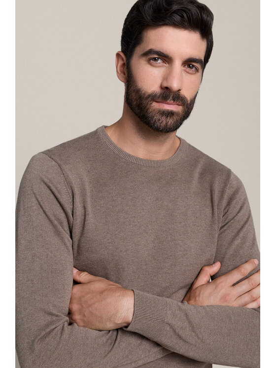 Lancerto Lancerto Sweter Christopher SW073226000036 Beżowy Regular Fit