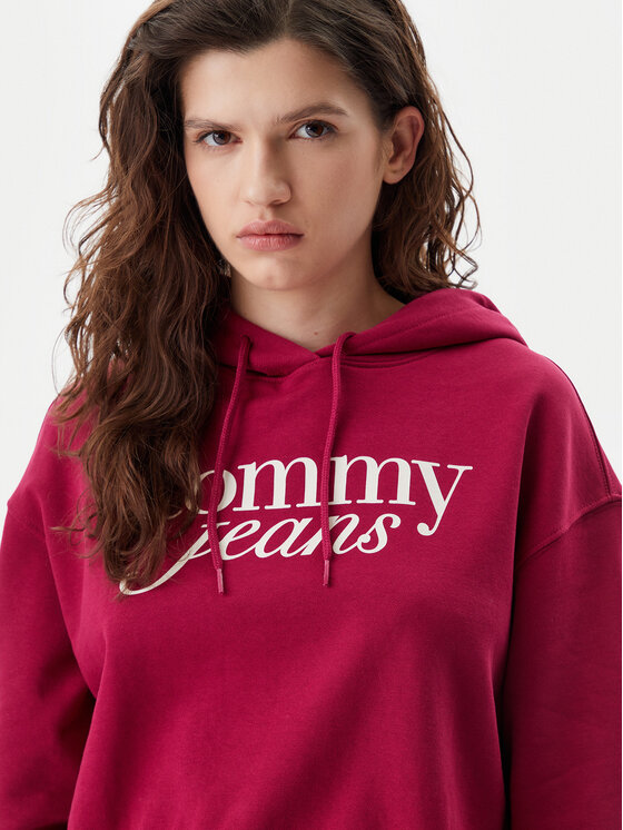 Tommy Jeans Tommy Jeans Pulóver Script DW0DW20306 Rózsaszín Relaxed Fit