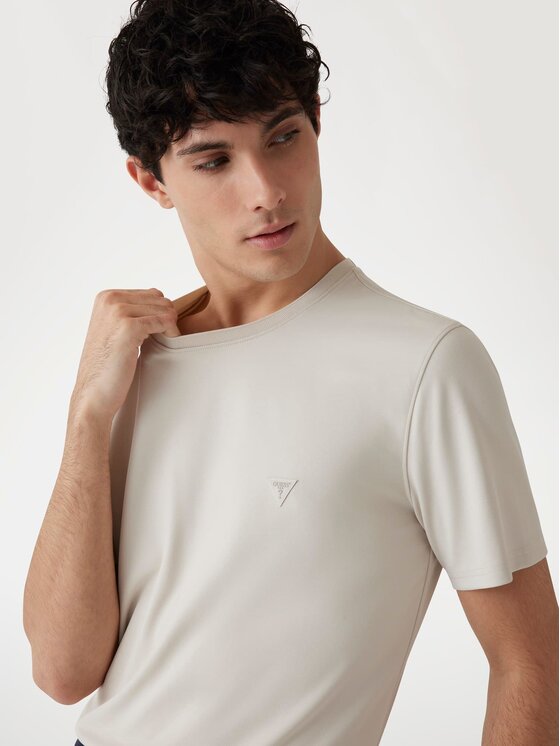 Guess Guess T-Shirt 169003 Beżowy Classic Fit