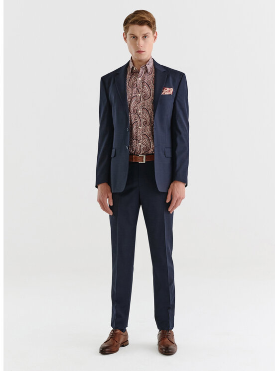 Pako Lorente Pako Lorente Spodnie garniturowe P23SF-6G-012 Granatowy Slim Fit