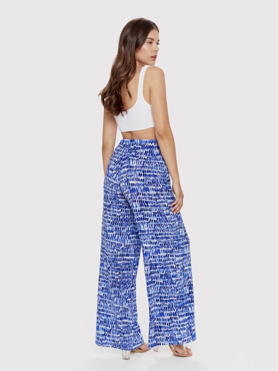 Dress Point Dress Point Spodnie materiałowe Blue Lagoon Trousers Niebieski Wide Leg