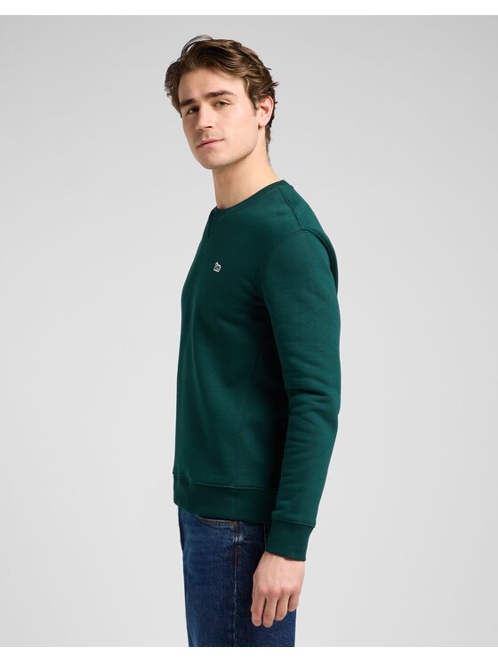 Lee Lee Felpa PATCH CREW SWS Verde Comfort Fit