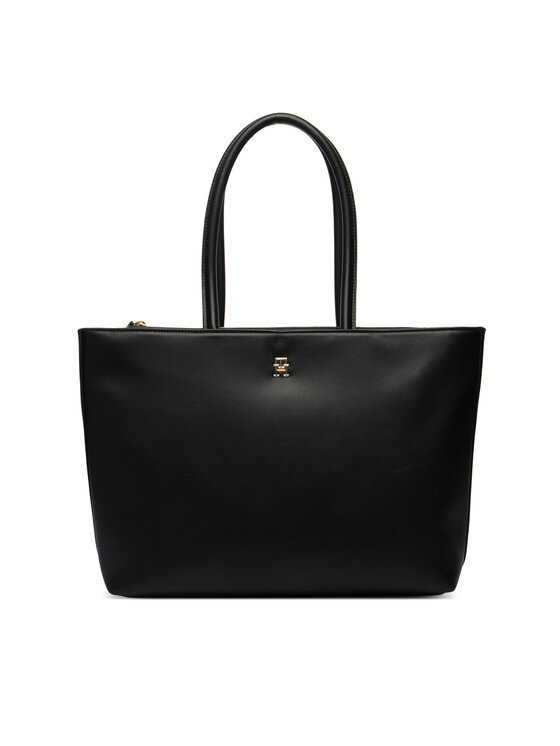 Tommy Hilfiger Tommy Hilfiger Handtasche Th Logotape Tote AW0AW18742 Schwarz