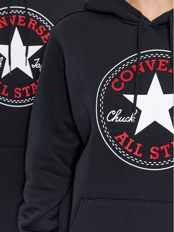 Converse Converse Суитшърт Standard Fit Center Front Large Chuck Patch Core Po Hoodie Bb 10025470-A01 Черен Regular Fit