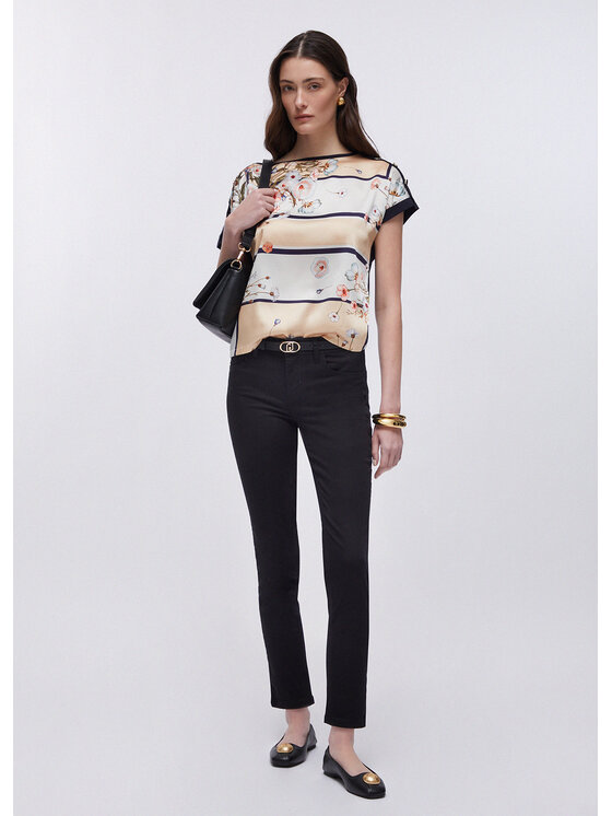Liu Jo Liu Jo Spodnie materiałowe WA6404T367A22222 Czarny Slim Fit