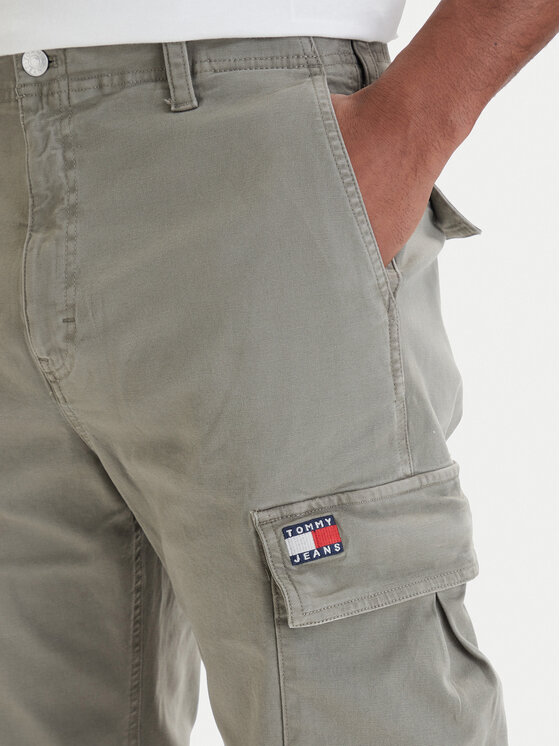 Tommy Jeans Tommy Jeans Cargo nohavice Otis DM0DM22403 Zelená Regular Fit