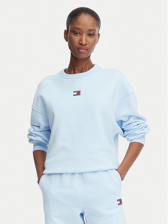 Tommy Jeans Hanorac DW0DW17325 Albastru deschis Regular Fit