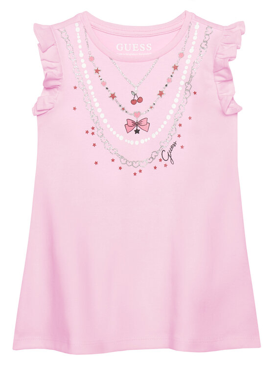 Guess Guess Повсякденна сукня K6RK02 KA6W4 Рожевий Regular Fit