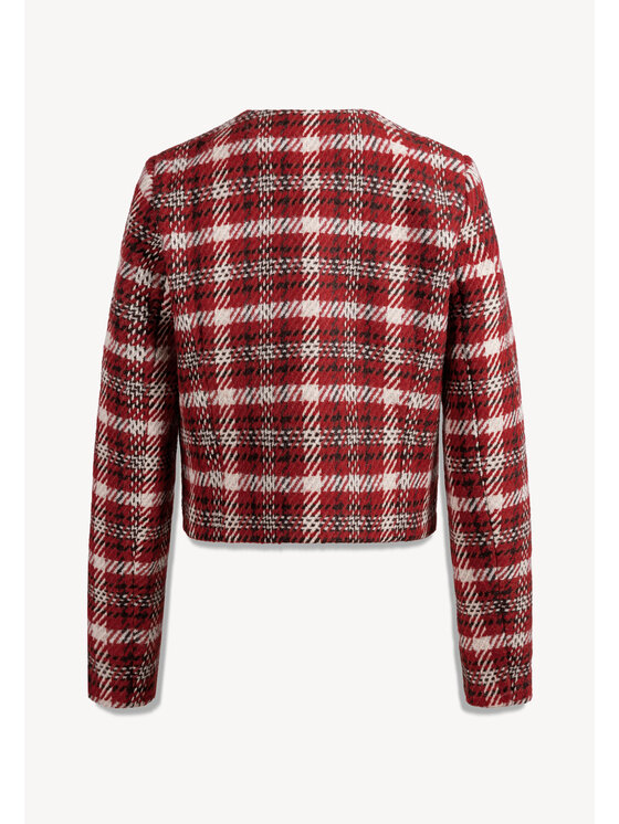 BIZUU BIZUU Sako SANANY CHECKED BLAZER Červená Standard Fit