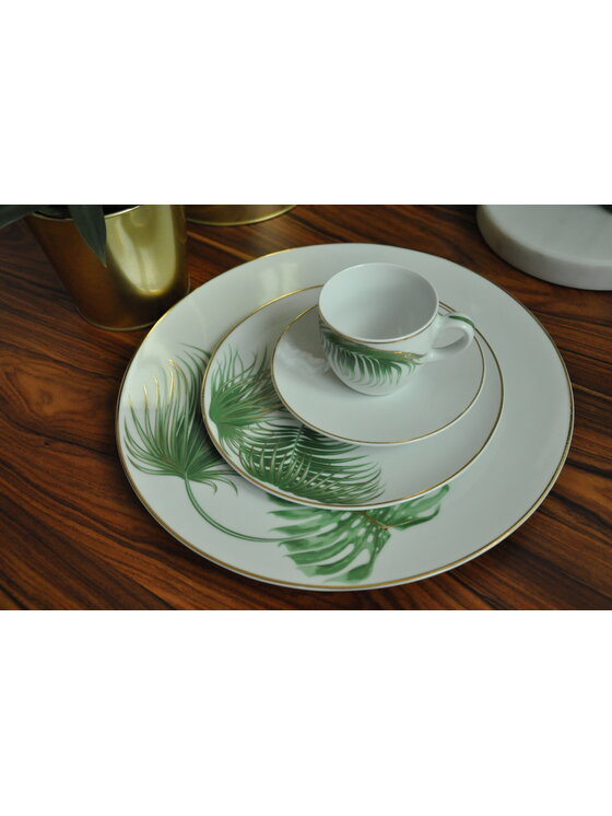 VOLA VOLA Komplet talerzy Zestaw 2 talerzy Livia 21cm 001+002 Zielony