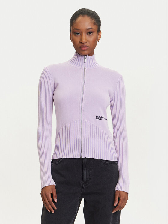 Karl Lagerfeld Jeans Karl Lagerfeld Jeans Strickjacke A3W18010 Violett Slim Fit