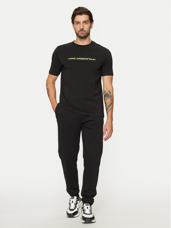 KARL LAGERFELD KARL LAGERFELD Tričko 755462 551235 Čierna Regular Fit
