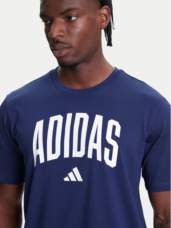 adidas adidas T-shirt Collegiate Lineage Graphic JM6417 Plava Regular Fit