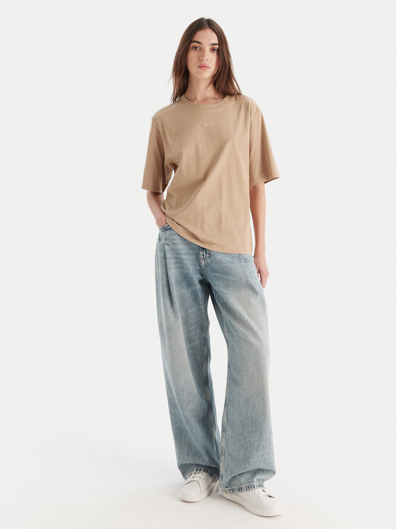 BOSS BOSS Majica C_Enis 50523256 Bež Oversize