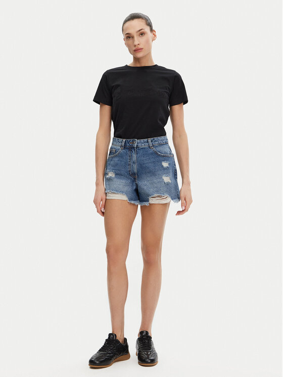 Silvian Heach Silvian Heach T-särk GPP25110TS Must Regular Fit