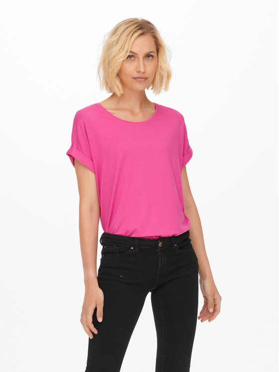 ONLY ONLY Тишърт 15106662 Розов Regular Fit