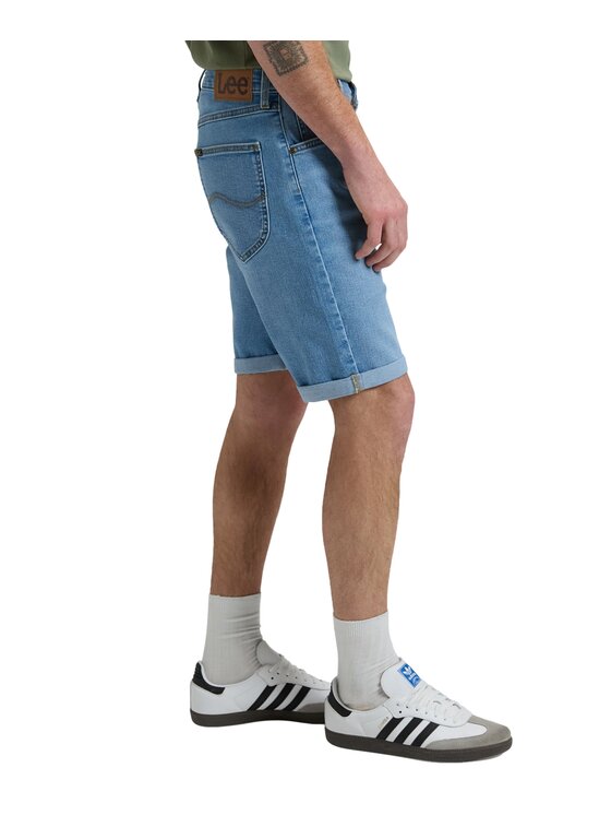 Lee Lee Szorty jeansowe 5 Pocket Short Niebieski Slim Fit