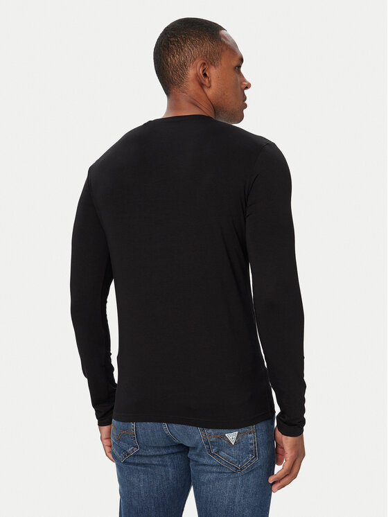 Guess Guess Longsleeve M6YI28 K3733 Чорний Regular Fit