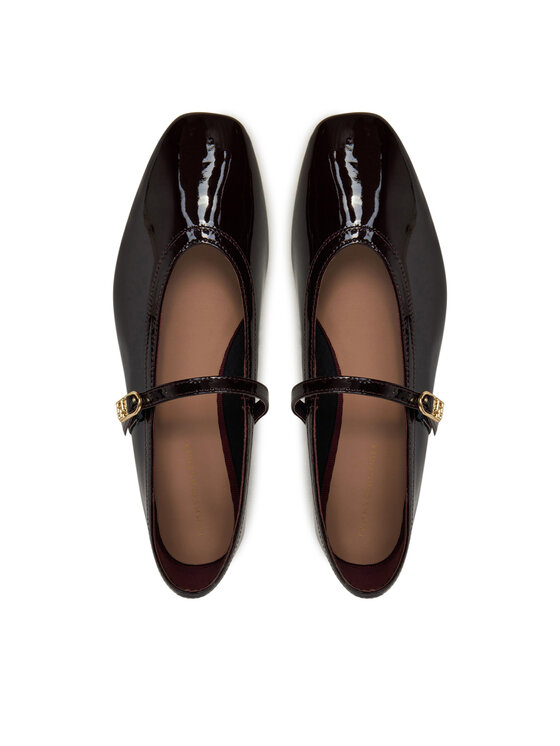Tommy Hilfiger Tommy Hilfiger Baleriny FW0FW08577 Bordowy