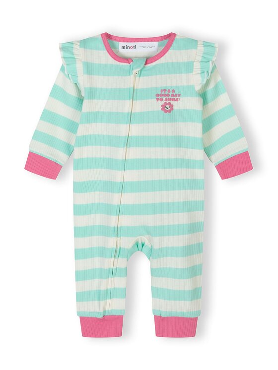 minoti minoti Komplet pajacy 28BABYRIB1 Fioletowy Regular Fit