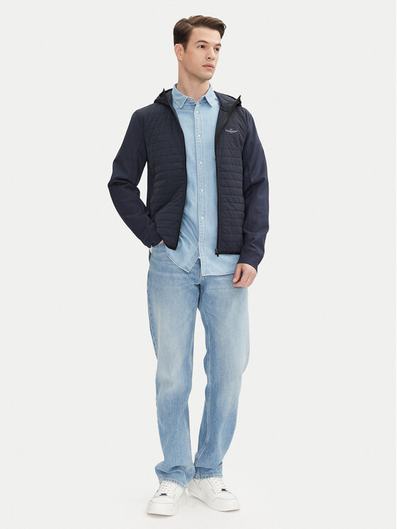 Aeronautica Militare Aeronautica Militare Kurtka przejściowa 251AF498F559 Granatowy Regular Fit