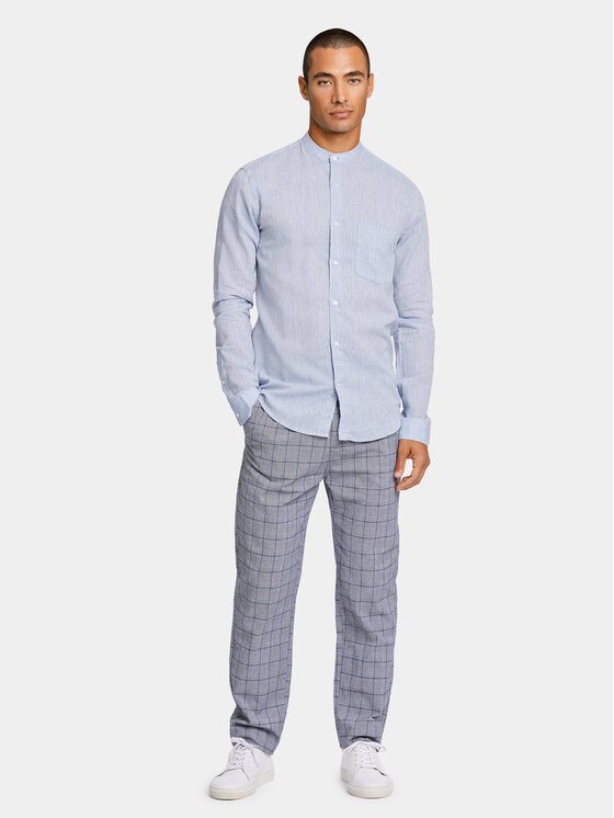 Lindbergh Lindbergh Marškiniai 30-203344A Žydra Slim Fit