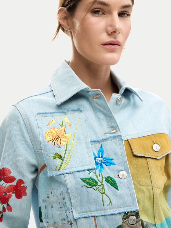 Desigual Desigual Τζιν μπουφάν Indi 26SWED02 Γαλάζιο Regular Fit