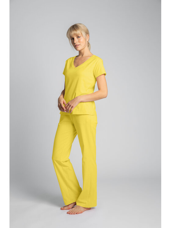 LaLupa LaLupa Piżama LA141 Żółty Comfort Fit