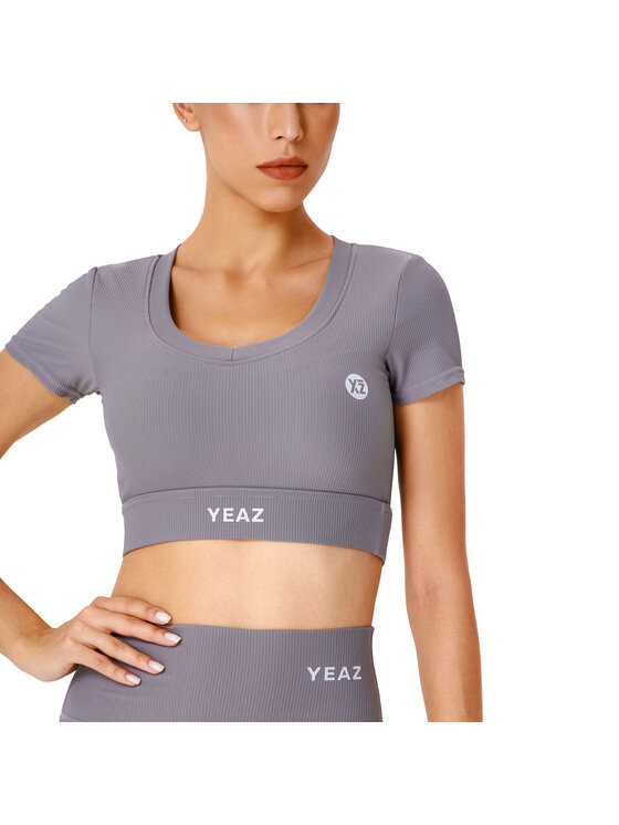 Yeaz Yeaz T-Shirt CLUB LEVEL T-Shirt Szary Slim Fit
