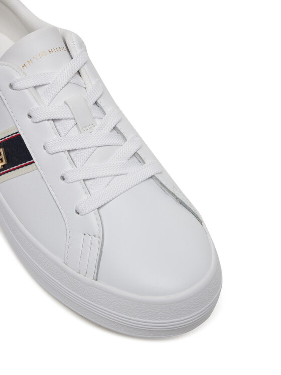 Tommy Hilfiger Tommy Hilfiger Sneakersy Vulc Webbing Sneaker FW0FW08903 Biały