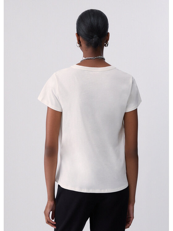 Liu Jo Liu Jo T-shirt TF6283JS923Q9808 Bianco Regular Fit