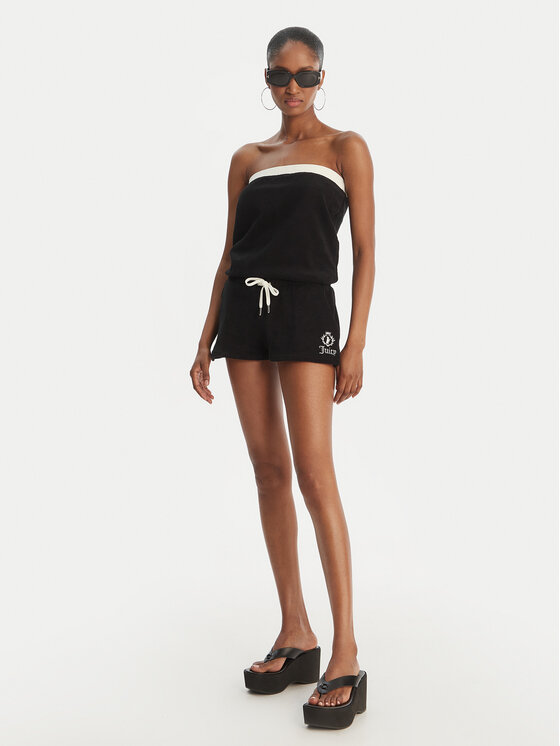 Juicy Couture Juicy Couture Kombinezon Applique Terry JCWFP126316 Czarny Regular Fit