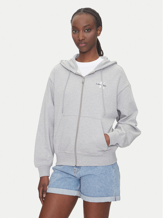 Calvin Klein Jeans Calvin Klein Jeans Pulóver Monologo LV047B270G Szürke Regular Fit