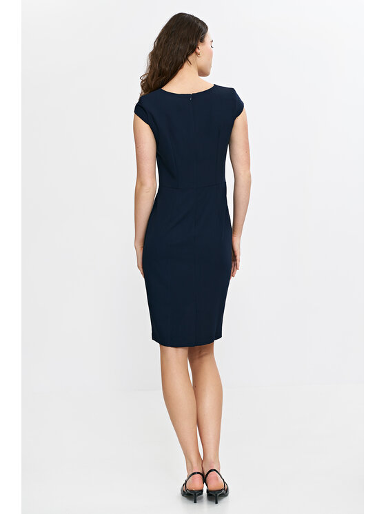 NIFE NIFE Elegantní šaty S268 Tmavomodrá Bodycon Fit