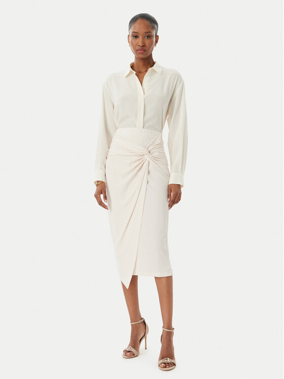 Rinascimento Rinascimento Midi svārki CFC0123489003 Bēšs Regular Fit