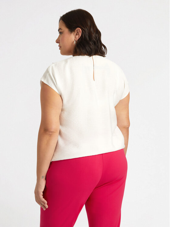 Fiorella Rubino Fiorella Rubino Bluzka 2724T002210N011 Biały Regular Fit