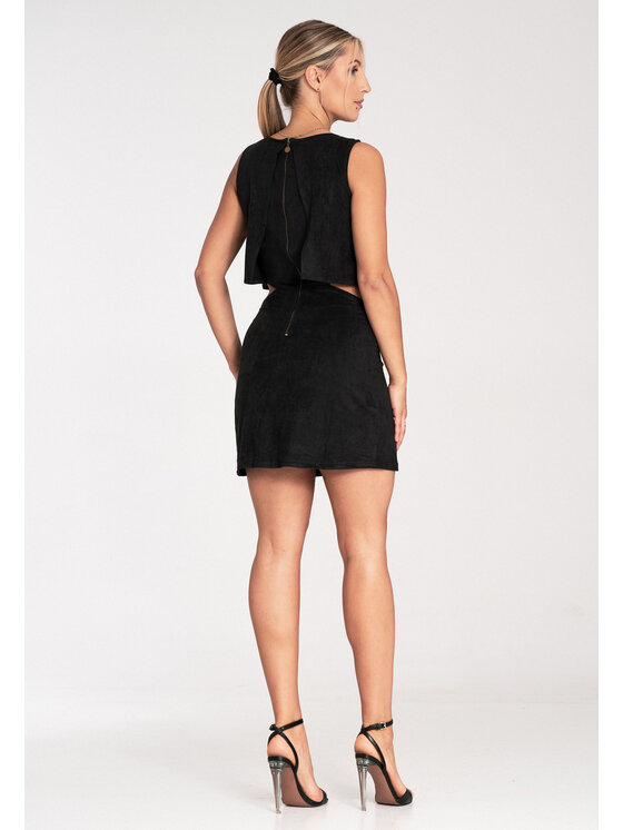 FIGL FIGL Sukienka codzienna M1060 Czarny Fitted Fit