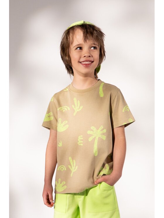 Coccodrillo Coccodrillo T-Shirt WC6143203TBK-002 Béžová Regular Fit
