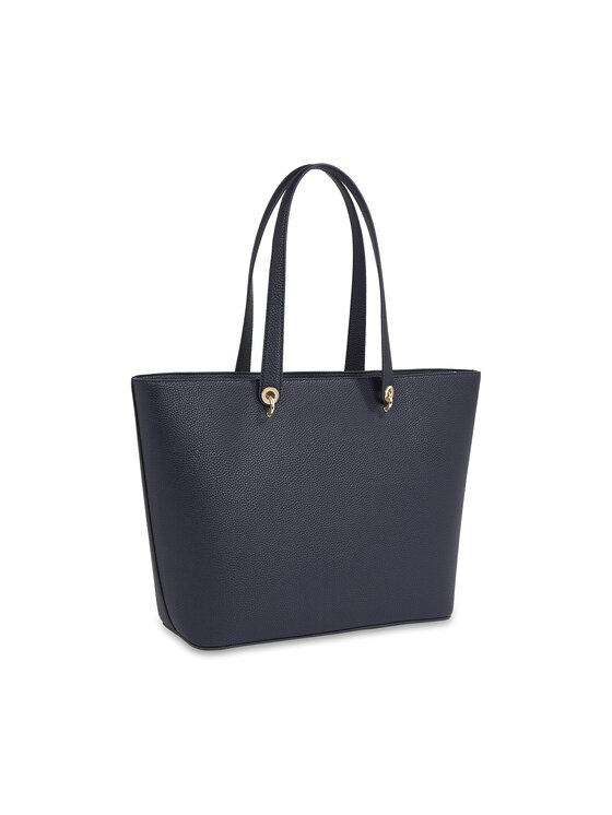 Tommy Hilfiger Tommy Hilfiger Táska Emblem Shopper AW0AW15178 Sötétkék