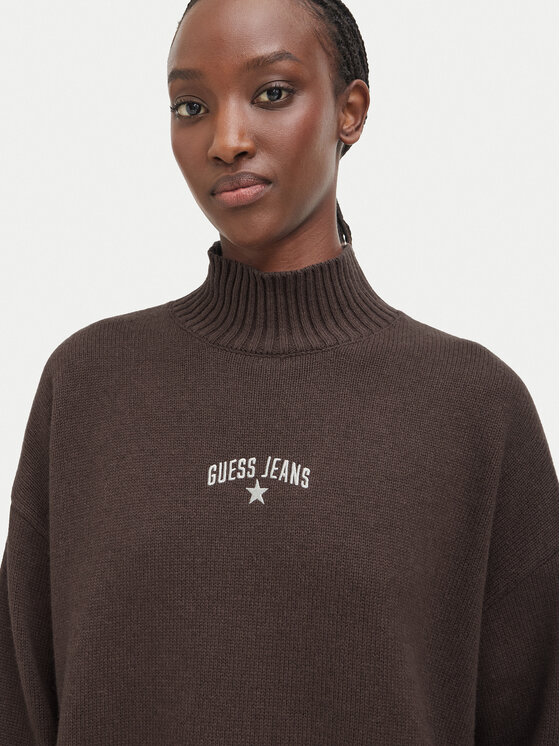 Guess Jeans Guess Jeans Sweter W6BR09 Z1252 Brązowy Relaxed Fit
