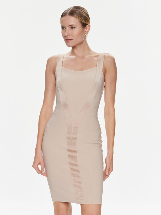 Marciano Guess Marciano Guess Koktélruha Karen 4RGK13 6869Z Bézs Bodycon Fit