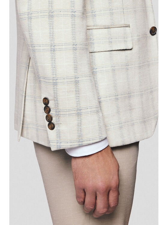 Lancerto Lancerto Marynarka Milazzo MA131125000015 Beżowy Slim Fit
