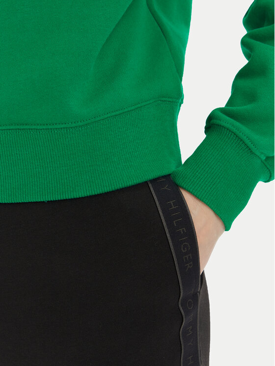 Tommy Hilfiger Tommy Hilfiger Majica dugih rukava Flag WW0WW41245 Zelena Relaxed Fit