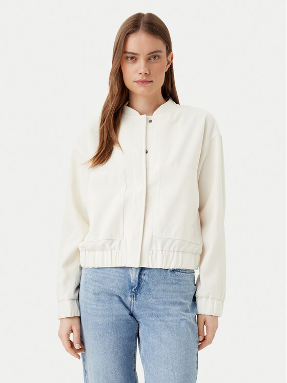 Pieces Pieces Bunda bomber Annie 17150150 Bílá Regular Fit