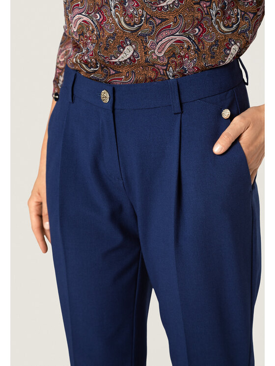 QUIOSQUE QUIOSQUE Dámské kalhoty 3TP007 Tmavomodrá Regular Fit