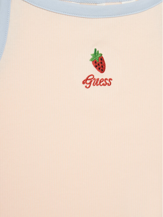 Guess Guess Marškinėliai J5GI07 KCU20 Rožinė Slim Fit