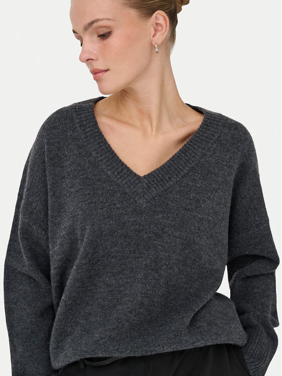 ONLY ONLY Sweter Mari 15360940 Szary Loose Fit