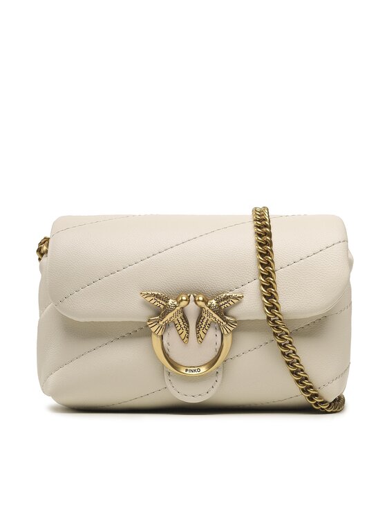 PINKO PINKO Handtasche Love Micro Puff C PE 23 PCPL 100041 A0F2 Écru