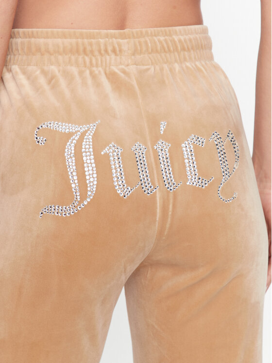 Juicy Couture Juicy Couture Spodnie dresowe Tina JCAPW045 Beżowy Regular Fit